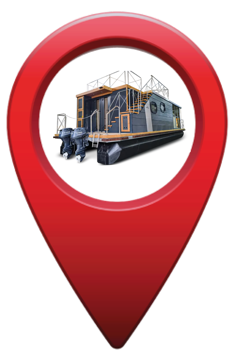 Hausboot Pin